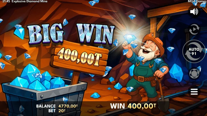 Explosive Diamond Mine - big win